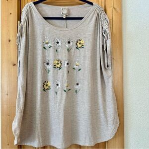 Truself Floral Top 3X